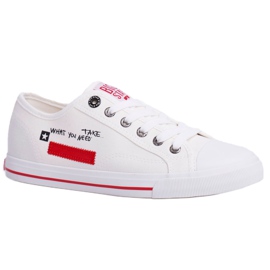 Sneakers Donna Big Star Bianche FF274079 nero rosso