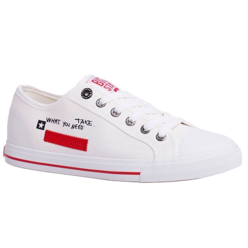 Sneakers Donna Big Star Bianche FF274079 nero rosso