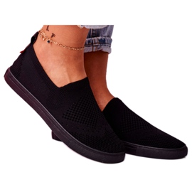Sneakers da donna nere Sneakers senza lacci Big Star FF274A609 nero
