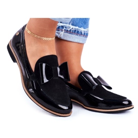 Scarpe brogue da donna Maciejka Mocassini laccati Nero 04099-01 / 00-5