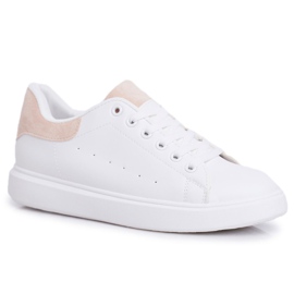 SEA Scarpe Sportive da Donna Bianche con Tacco Beige Milly bianca marrone
