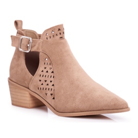 Bellucci Stivali da donna con cut-out primavera Beige Rita