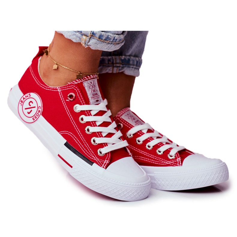 Sneakers Donna Cross Jeans Rosso FF2R4074C