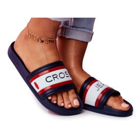 Pantofole da donna Cross Jeans Navy Blue FF2R4160C blu navy