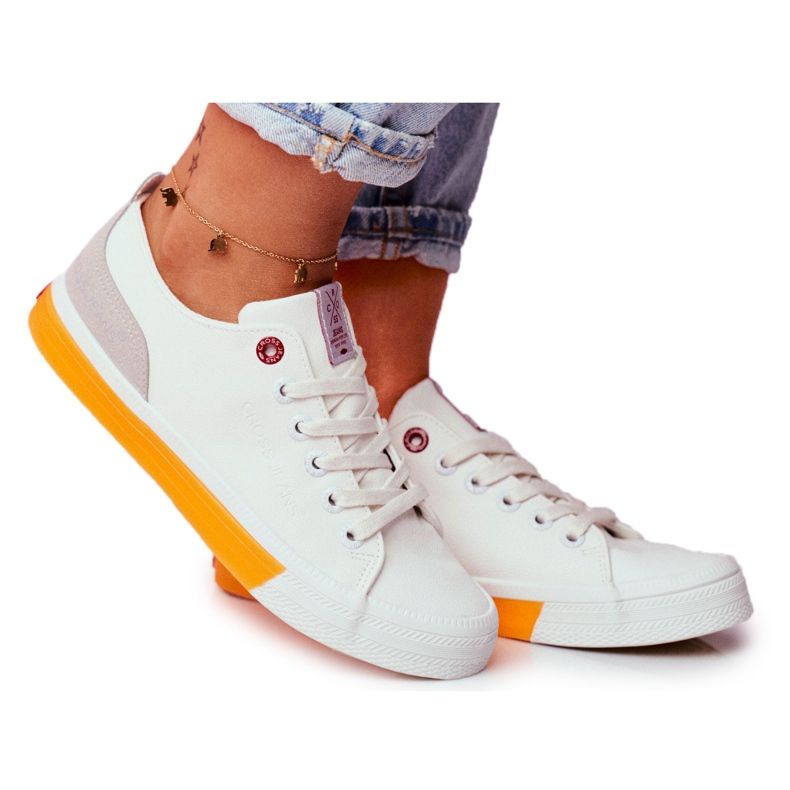 Sneakers Donna Cross Jeans Bianco Arancio FF2R4043C bianca arancia