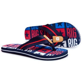 Pantofole da uomo Infradito Big Star Navy Blue FF274A484