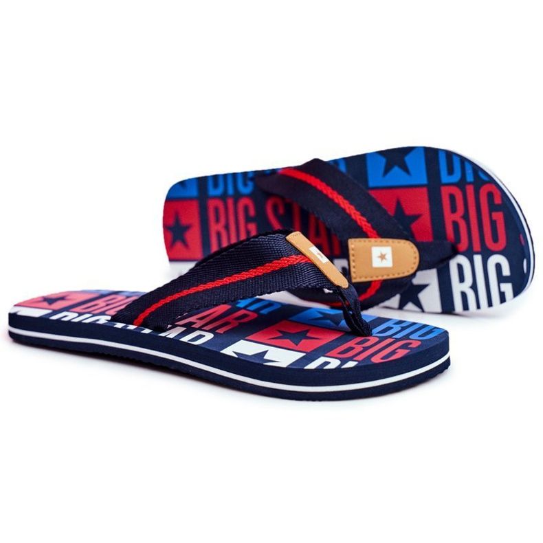 Pantofole da uomo Infradito Big Star Navy Blue FF274A484