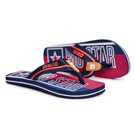 Pantofole da uomo Infradito Big Star Navy Blue FF274A471