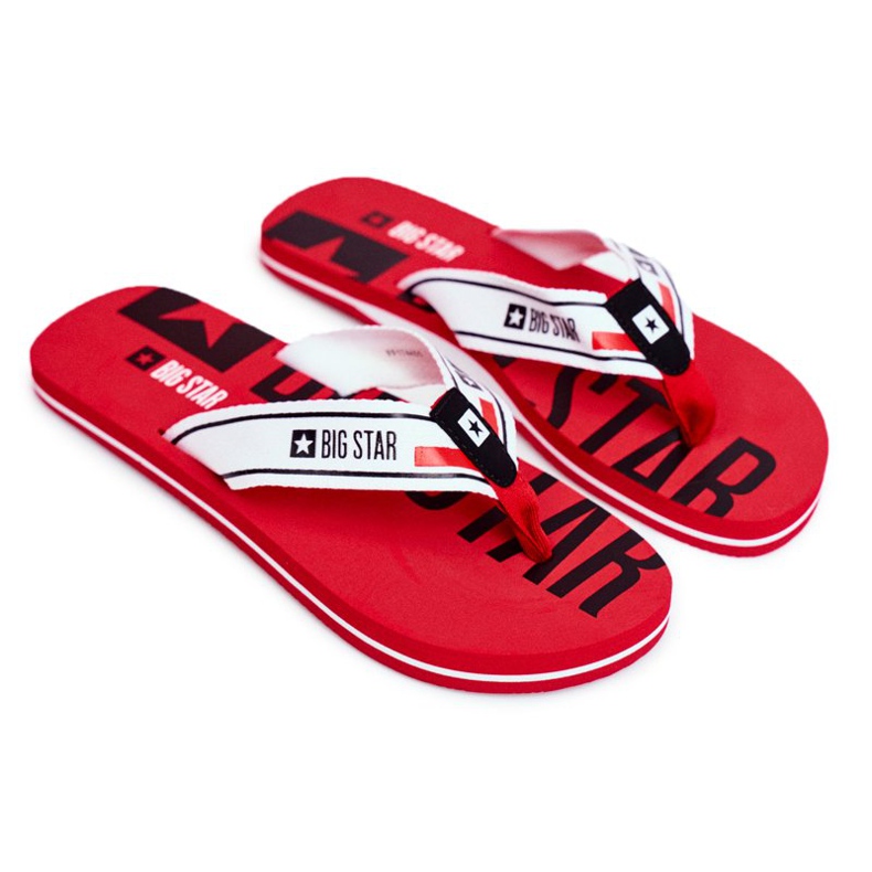 Pantofole Uomo Infradito Big Star Rosso FF274A451