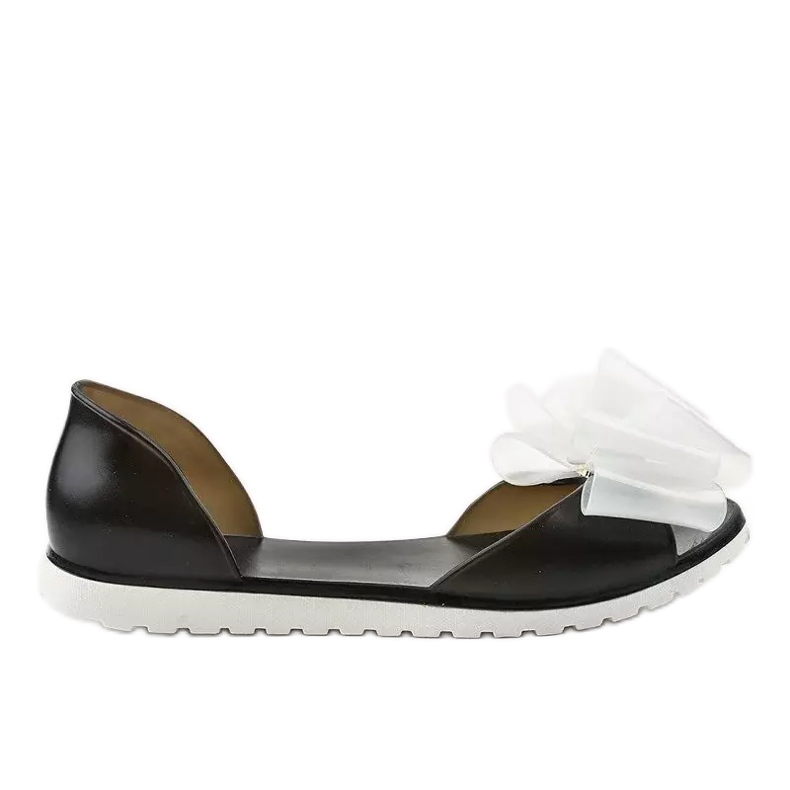 Sandali neri Meliski con fiocco S5-3 nero
