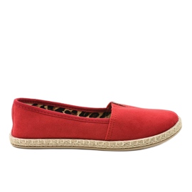 Espadrillas sottoveste rosse con stampa leopardata TL128-3 rosso