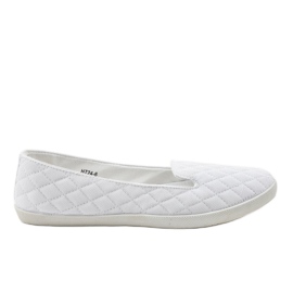 Sneakers trapuntate slip-on bianche HT24-6 bianca