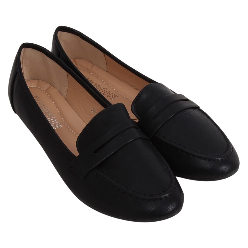 Mocassini neri da donna 98-29 Black nero