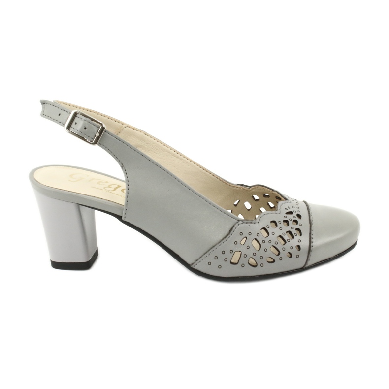 Sandali traforati da donna Gregors 771 grigio