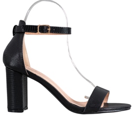 Small Swan Sandali eleganti con tacco alto nero