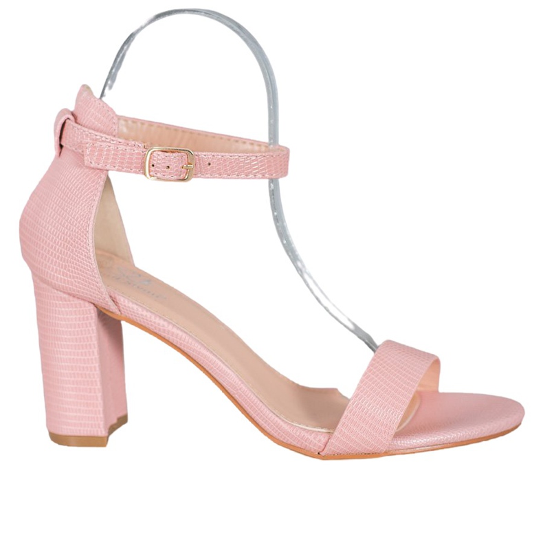 Small Swan Sandali eleganti con tacco alto rosa