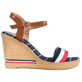 Yes Mile Sandali Con Righe Colorate multicolore