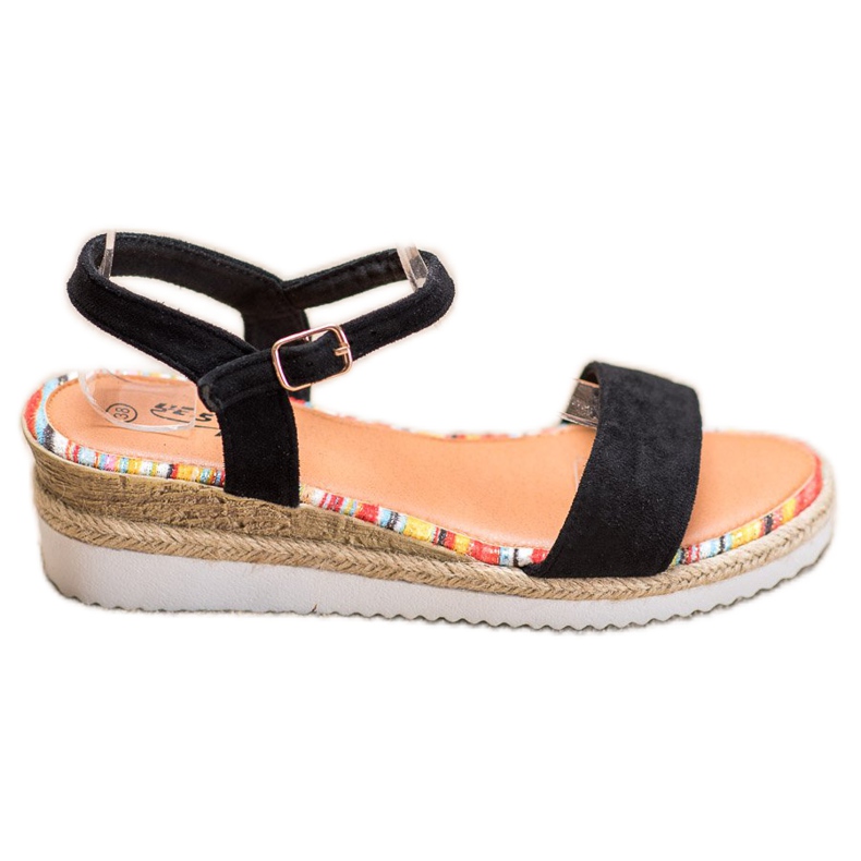 Yes Mile Comodi sandali in pelle scamosciata nero