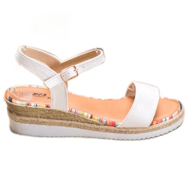 Yes Mile Comodi sandali in pelle scamosciata bianco