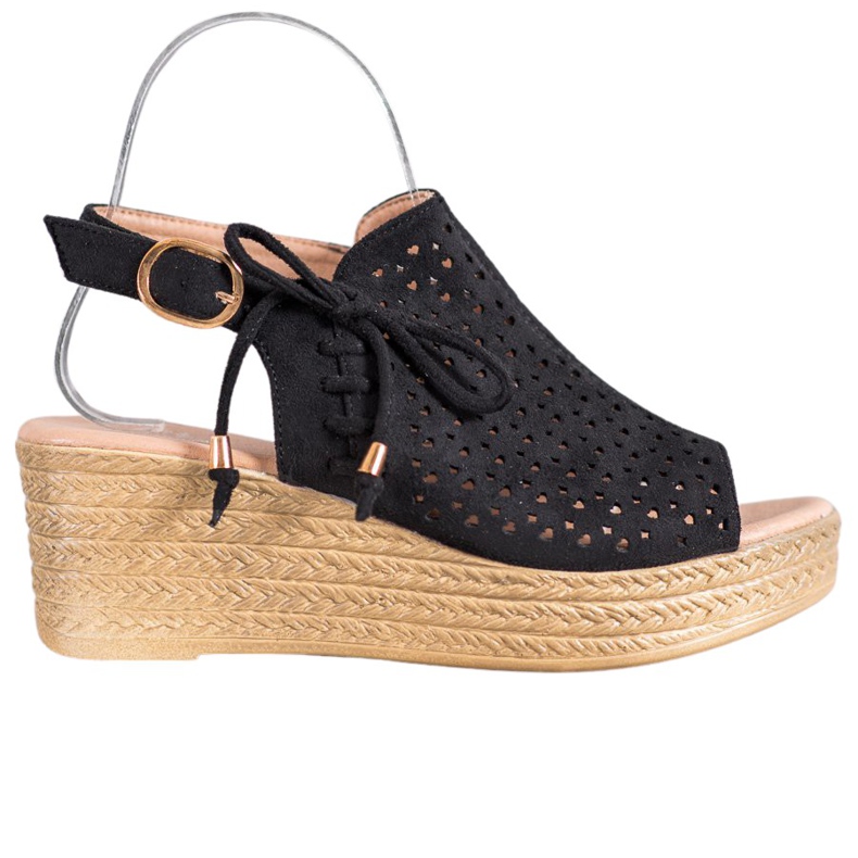 Small Swan Comodi sandali traforati nero