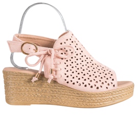 Small Swan Comodi sandali traforati rosa