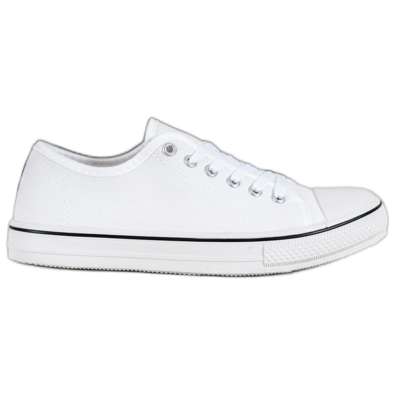 SHELOVET Sneakers classiche allacciate bianca