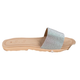Small Swan Pantofole Con Glitter multicolore grigio