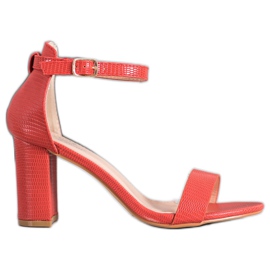 Small Swan Sandali eleganti con tacco alto rosso