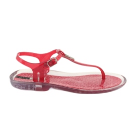 Infradito Grendha Clear / rosso incolore