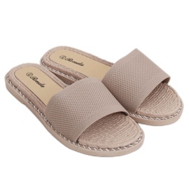 Ciabatte da donna beige 35-185 Crema