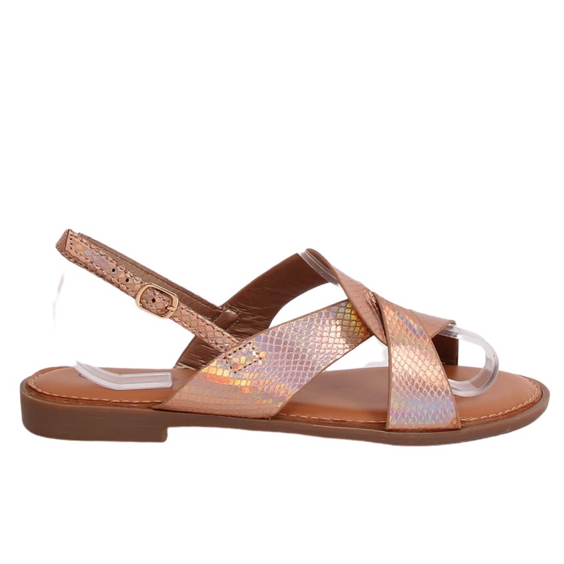 Sandali donna champagne 222-31 Champagne multicolore rosa giallo