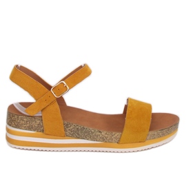 Sandali miele da donna RD054 Giallo