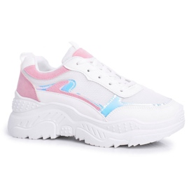 BUGO Scarpe Sportive Donna Rosa Bianche Memory bianco