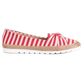 Filippo Scarpe Slip-on Con Righe bianco rosso