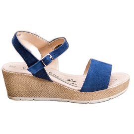 Filippo Sandali in pelle casual blu