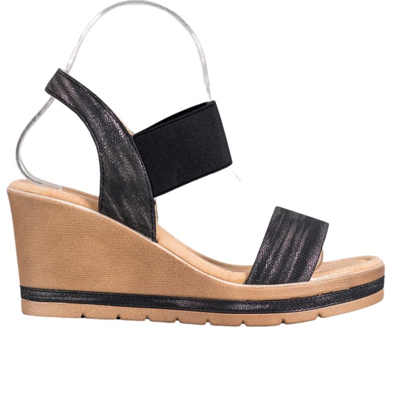 Sea Elves Sandali con zeppa alla moda nero