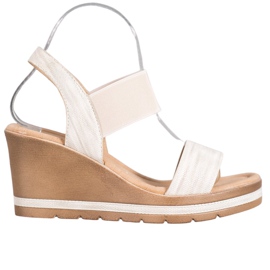 Sea Elves Sandali con zeppa alla moda marrone