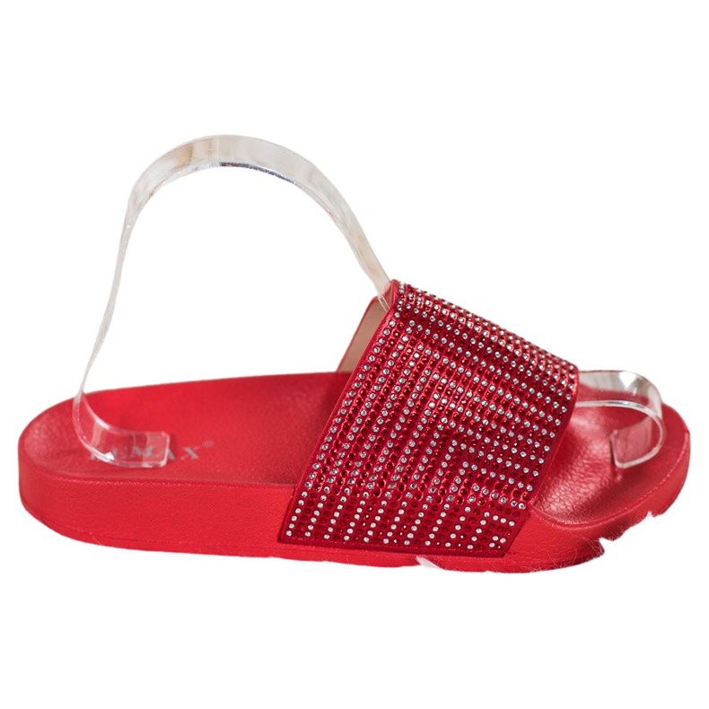 Lemax Pantofole Rosse Con Cubic Zirconia rosso
