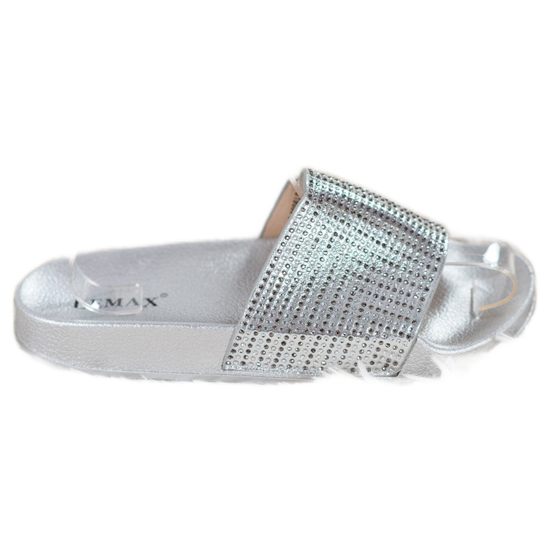 Lemax Pantofole Argento Con Cubic Zirconia grigio