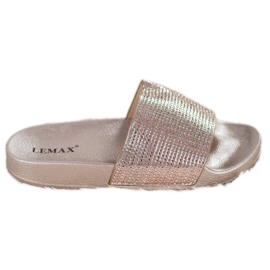 Lemax Pantofole Dorate Con Cubic Zirconia d'oro