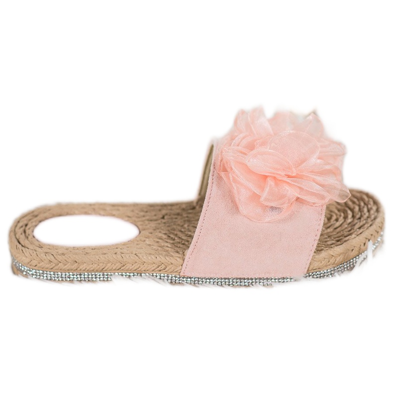 Small Swan Pantofole Con Ornamento rosa