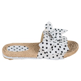 Small Swan Pantofole alla moda con fiocco bianca