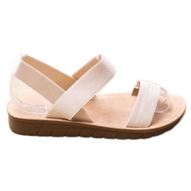Sea Elves Sandali slip-on sulla piattaforma marrone