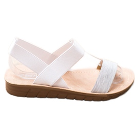 Sea Elves Sandali slip-on sulla piattaforma bianco grigio