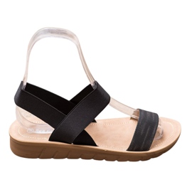 Sea Elves Sandali slip-on sulla piattaforma nero