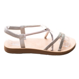 Sea Elves Sandali con ornamenti d'argento grigio