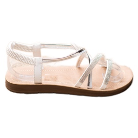 Sea Elves Sandali con ornamenti d'argento bianco
