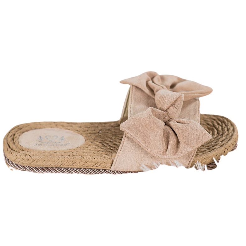 Small Swan Pantofole alla moda con fiocco marrone