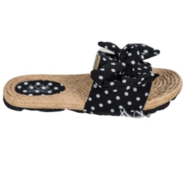 Small Swan Pantofole alla moda con fiocco nero