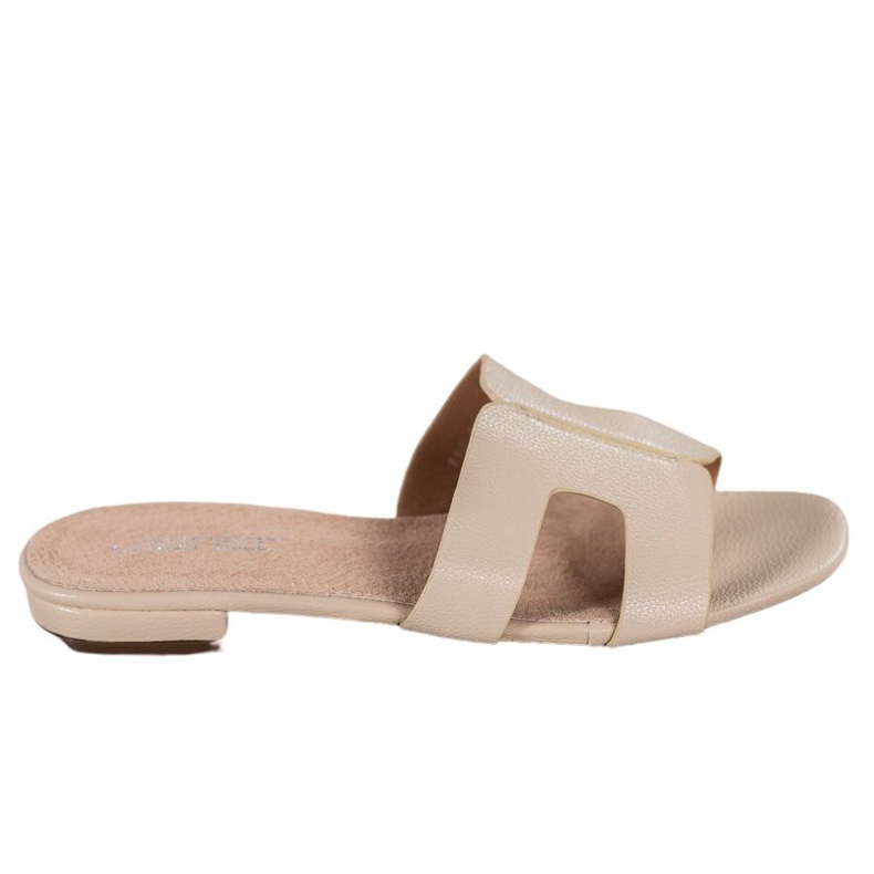 SHELOVET Pantofole classiche in ecopelle marrone